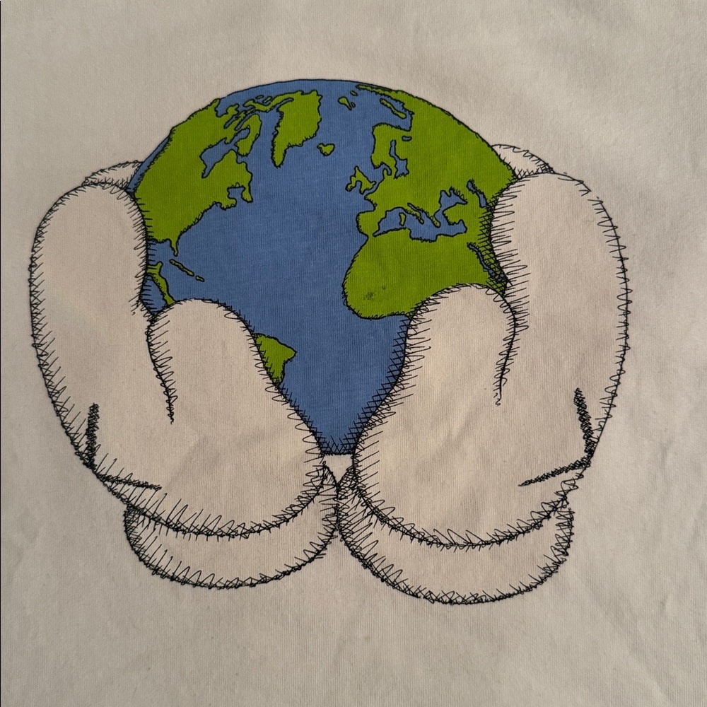 KAWS White 'Peace For All' T-Shirt